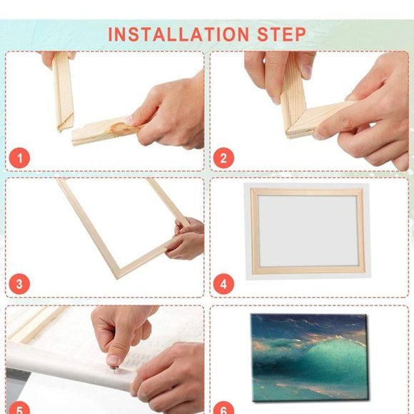 3 Pack - Blank Canvas with Wooden Frame for Painting Acrylic Paint, Oil Paint - Picture 6 of 13